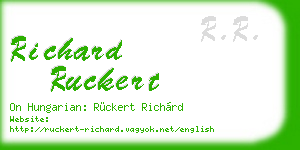 richard ruckert business card